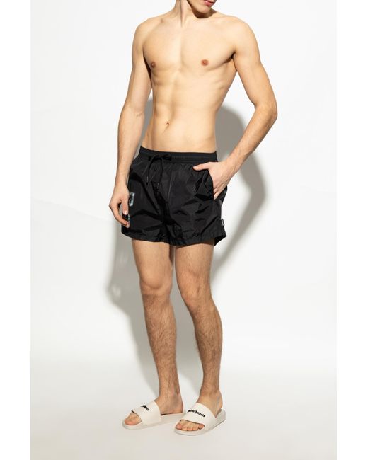 Palm Angels Natural Slides With Logo for men
