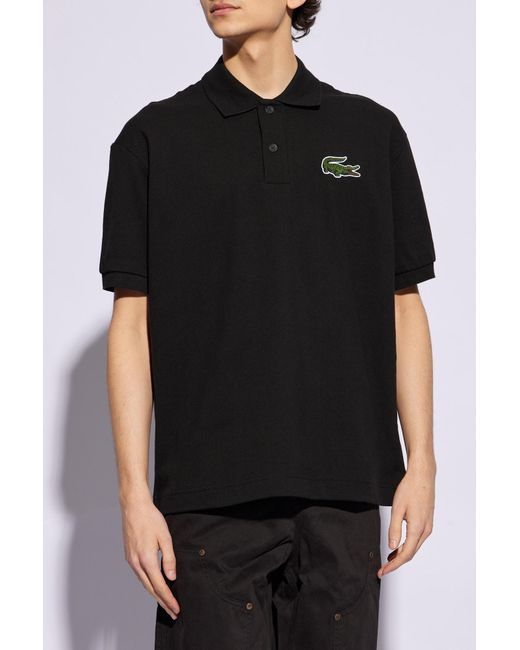 Lacoste Black Polo Shirt With Logo, for men