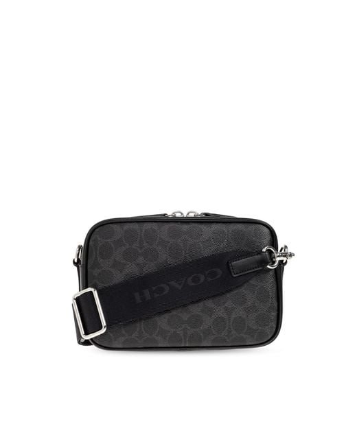 COACH Black Shoulder Bag With Monogram for men