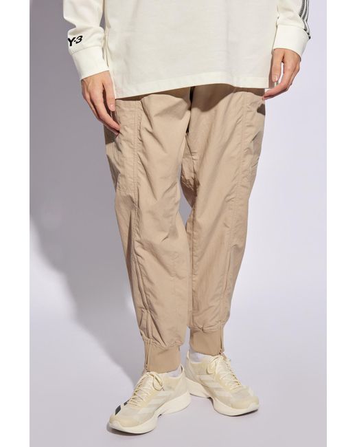 Y-3 Natural Cargo Trousers, for men