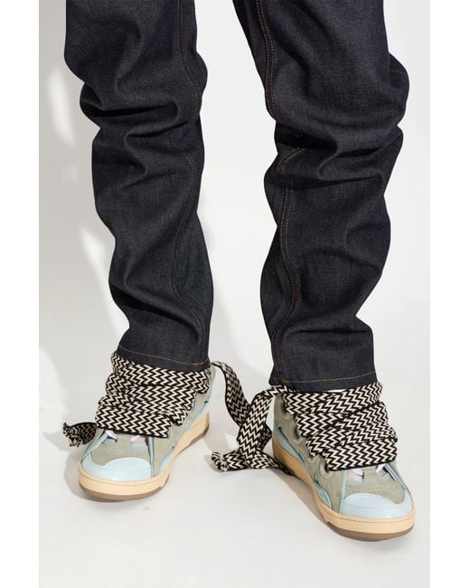 Lanvin White "Curb" Sneakers for men