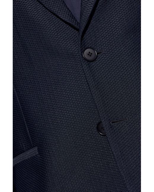 Giorgio Armani Blue Blazer With Notch Lapels for men