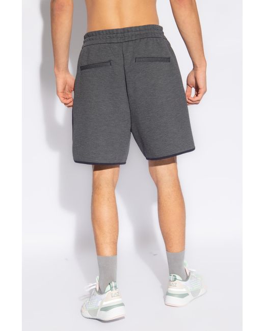 Emporio Armani Gray Shorts With Logo, for men