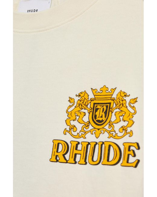 Rhude White Printed T-shirt, for men