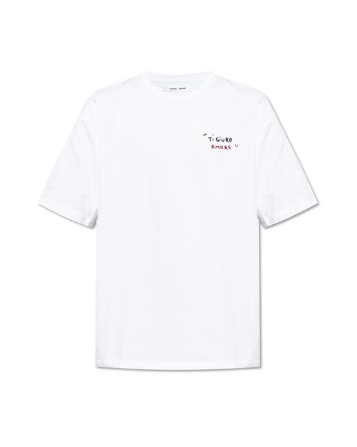 Samsøe & Samsøe White T-shirt 'sagiotto', for men