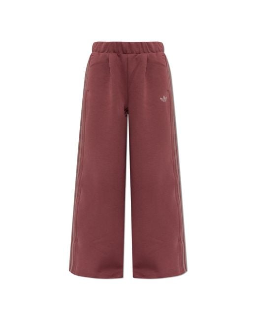 Adidas Originals Purple Wide-Leg Sweatpants