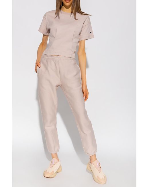 Champion Cotton Sweatpants With Logo in 