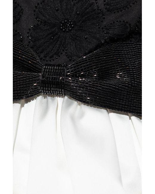 Self-Portrait Black Dress With Shimmering Appliqués