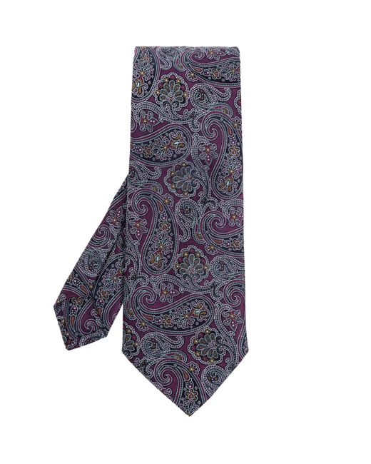 Etro Purple Patterned Tie for men