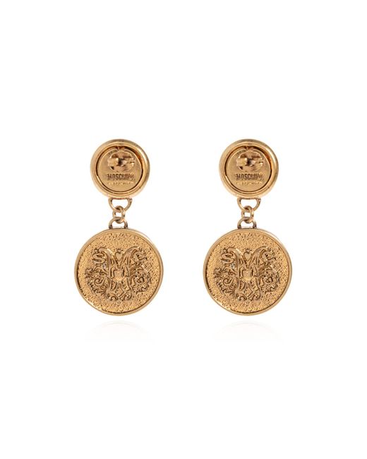 Moschino Metallic Earrings With Pendant
