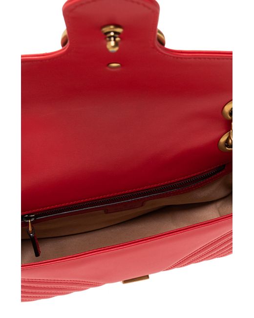 GG Marmont Small Shoulder Bag in Red - Gucci