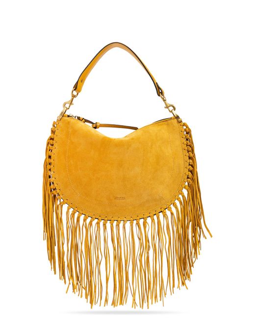 Isabel Marant Metallic Suede Shoulder Bag 'Oskan Soft Zip'
