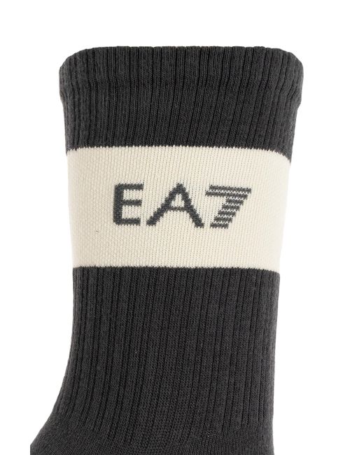 EA7 Black Two-Pack Of Socks With Logo