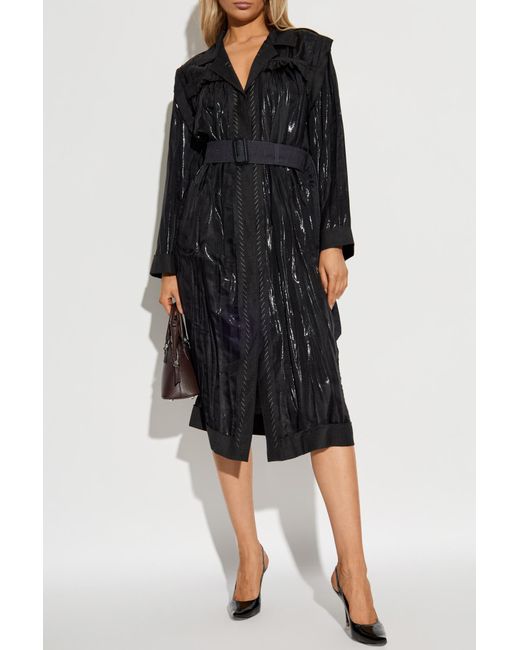 Maison Margiela Black Dress Made Of Combined Fabrics
