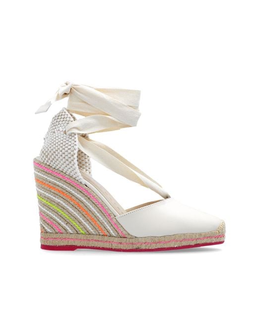 Sophia Webster Pink ‘Valentina’ Wedge Espadrilles