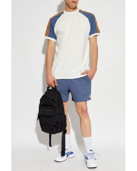 Adidas Originals Blue T-Shirt With Logo for men