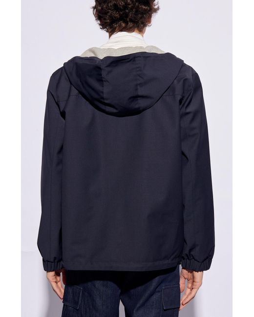 Yves Salomon Blue Reversible Hooded Jacket, for men