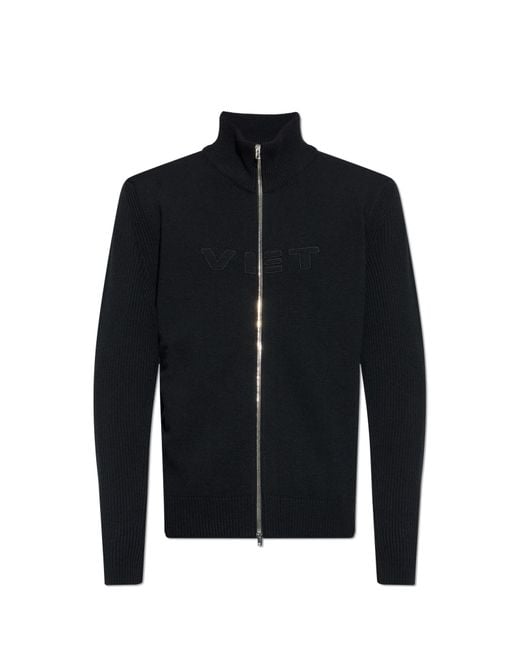 Vetements Blue Cardigan With A Zipper for men