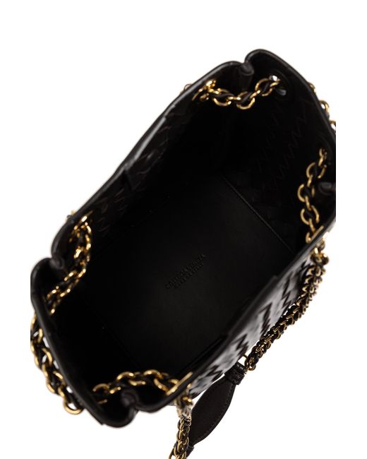 Bottega Veneta Black Shoulder Bag Parachute Small