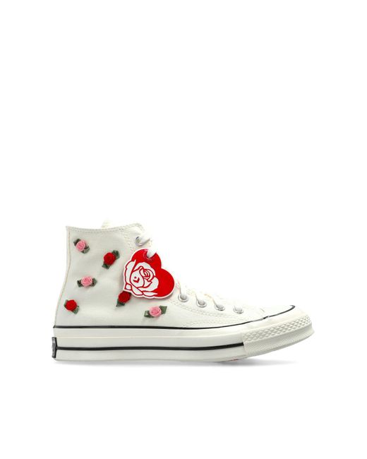 Converse White Sports Shoes A10637C Above The Ankle