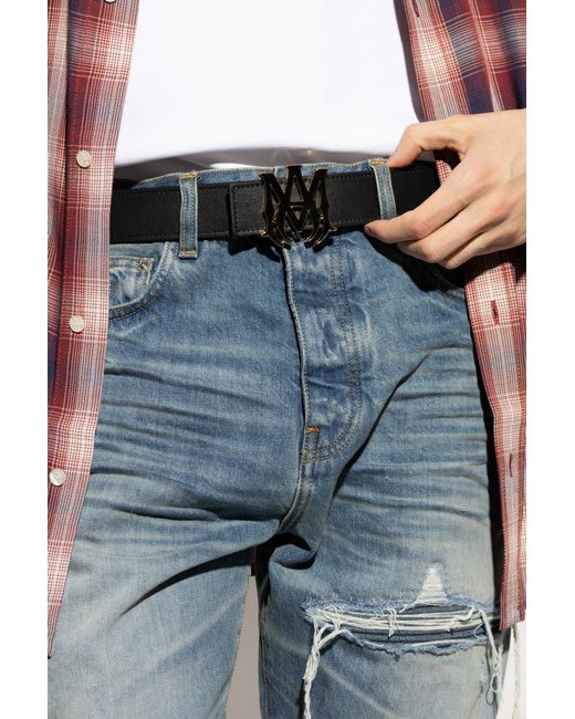 Amiri Black Double-Sided Belt for men