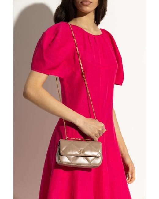 Tory Burch Natural Shoulder Bag 'Kira Diamond Mini'
