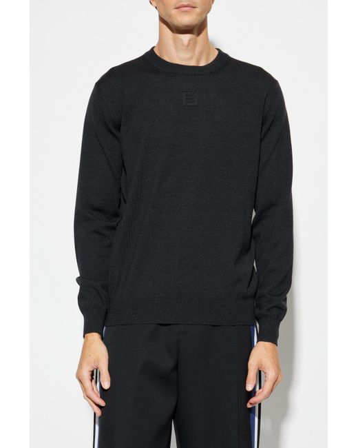 Fendi Black Wool Coat for men
