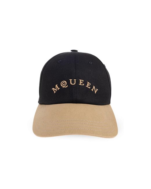 McQueen Black Baseball Cap for men