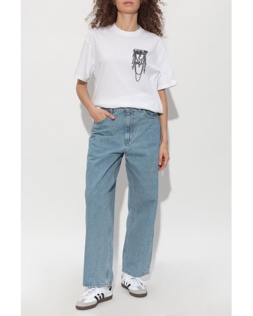 Carhartt White T-Shirt With Print