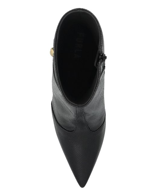 Furla Black Heeled Ankle Boots "sfera",