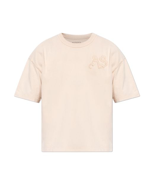 AllSaints White T-Shirt "Insignia" for men