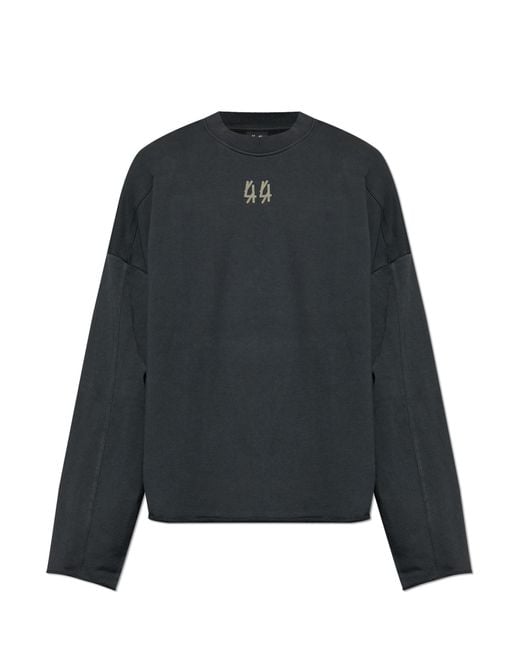 44 Label Group Black Sweatshirt With Logo, for men