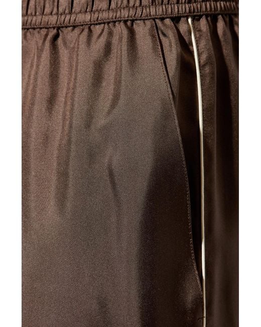 Dolce & Gabbana Brown Silk Shorts for men