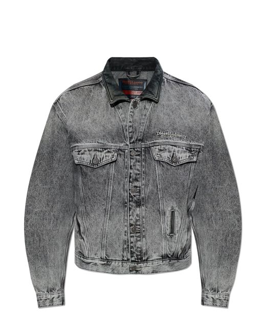 DIESEL Gray Denim Jacket 'D-Denver-