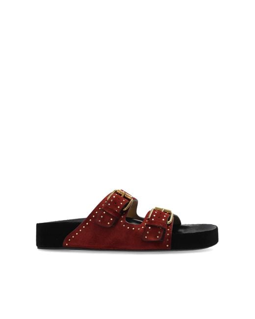 Isabel Marant Brown Suede Slides Lennyo,