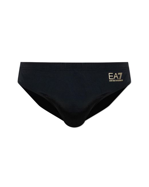 EA7 Black Swim Briefs for men