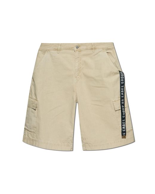 44 Label Group Natural Shorts With Pockets for men
