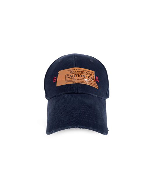 Balenciaga Blue Baseball Cap for men