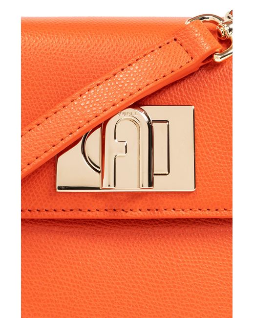 Furla Orange '1927 Mini' Shoulder Bag,