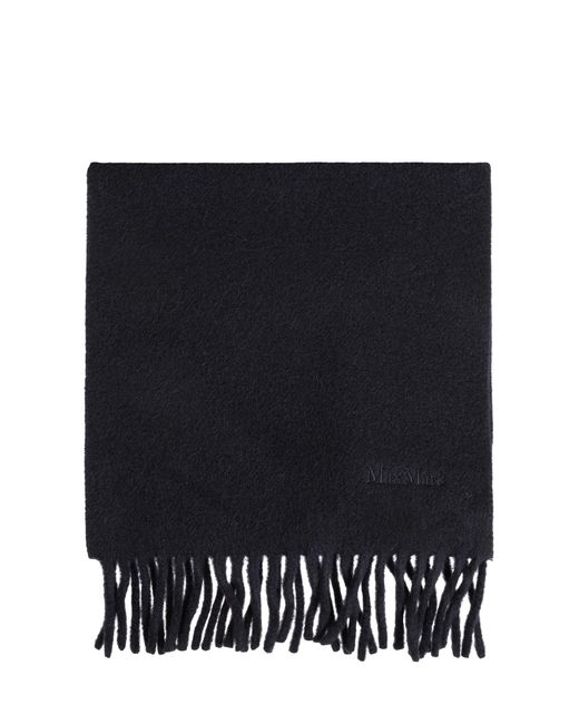 Max Mara Black Woolen Scarf 'Fragore'
