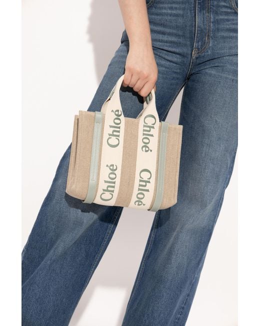 Chloé Blue Bag "Woody Small"