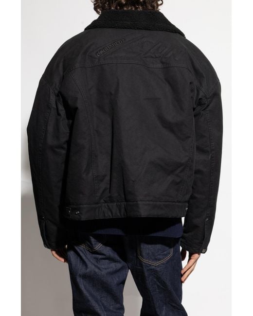 DSquared² Black Jacket With Collar for men