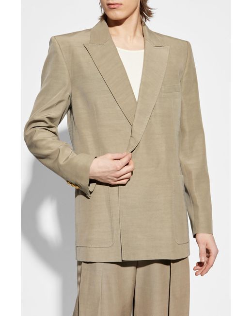 Balmain Natural Double-Breasted Blazer for men
