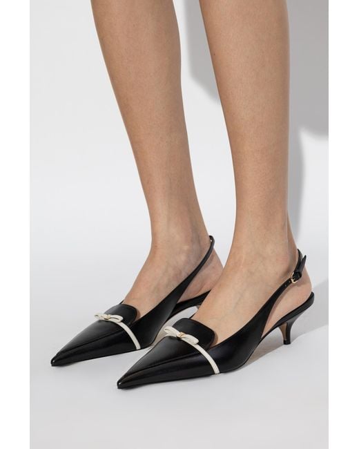 Ferragamo Black Heeled Shoes "Giusina"