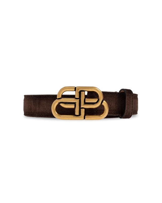 Balenciaga Brown Suede Belt