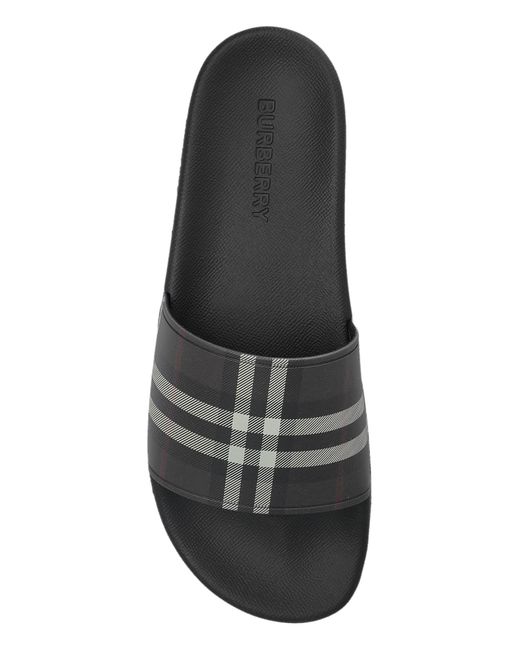 Burberry Black Rubber Flip-Flops for men