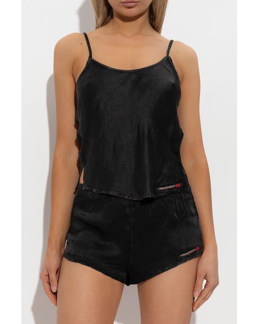 DIESEL Black Two-Piece Pajamas 'Set-Ivone-Dnm'