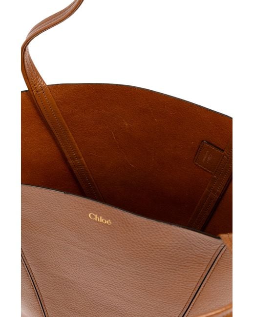 Chloé Brown Bag Spin Medium Type Shopper
