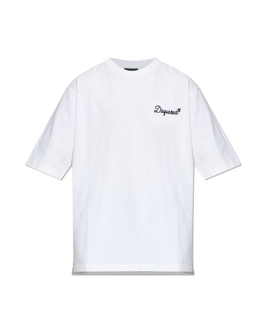 DSquared² White T-Shirt With Logo for men