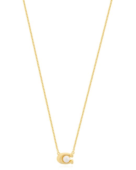 COACH Metallic Necklace With A Pendant